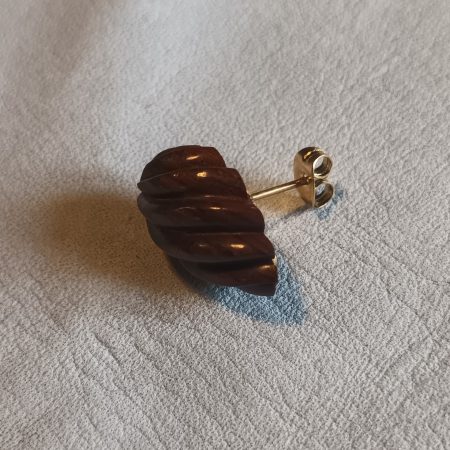 Boucles d’oreille, Ebène torsadée
